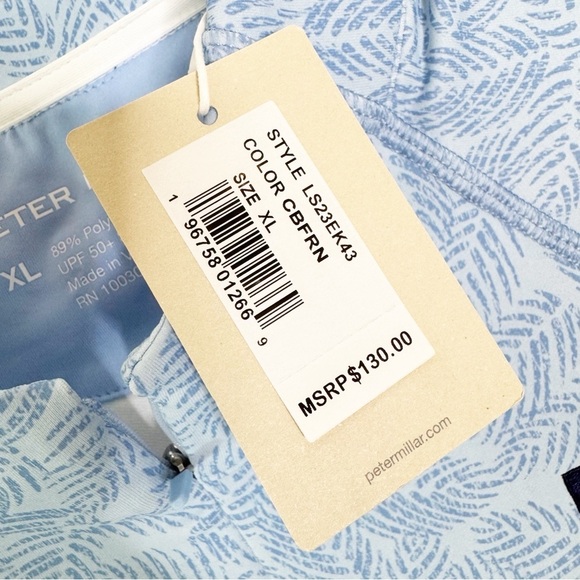 NWT Peter Millar Women's Wells Fargo Golf 50SPF Long Sleeve Shirt Perth Size XL - Picture 6 of 13